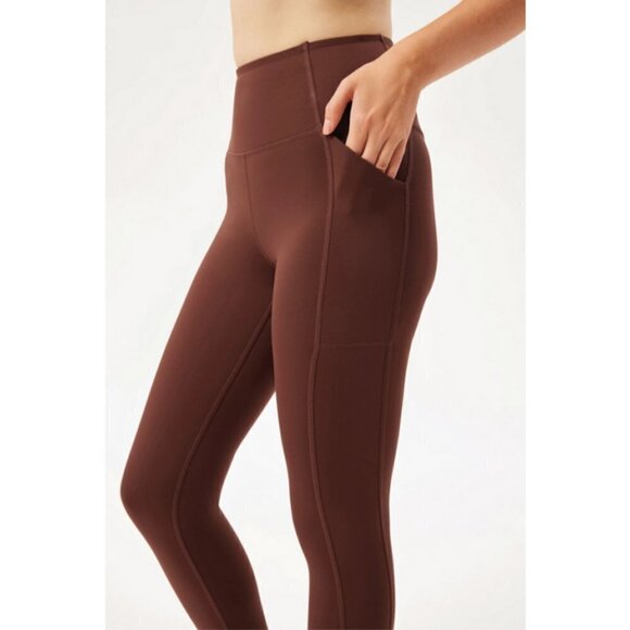 💕GIRLFRIEND COLLECTIVE💕 Compressive Pocket Leggings ~ Earth Brown Medium M NWT - Picture 7 of 16